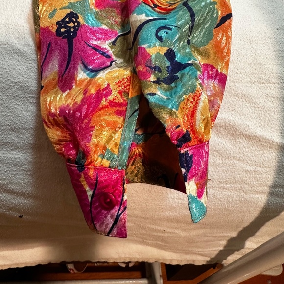 Women's Vintage Ariel Crowne Flroal Blouse (Women's Size 12) - Picture 3 of 6